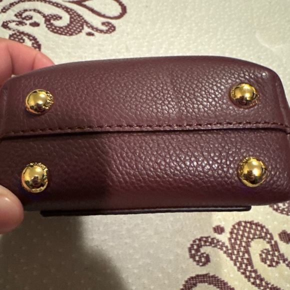 Burgundy Mini Leather Bag - Picture 5 of 8